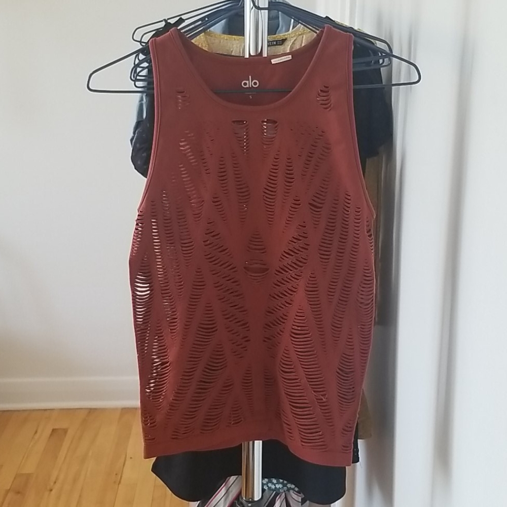 ALO Yoga | Seamless cutout tank - Amber/Rust